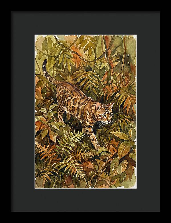 Bengal Cat In Lush Jungle