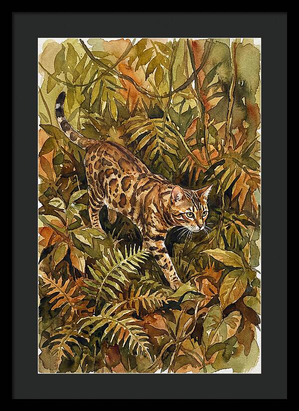 Bengal Cat In Lush Jungle