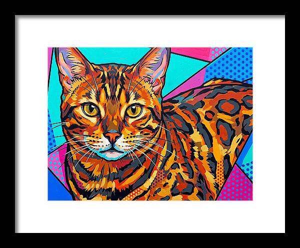 Bengal Cat In Vibrant Colors