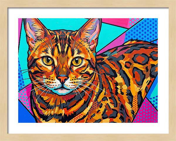 Bengal Cat In Vibrant Colors