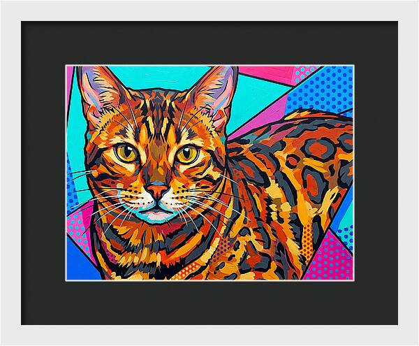 Bengal Cat In Vibrant Colors