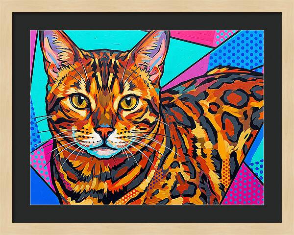 Bengal Cat In Vibrant Colors