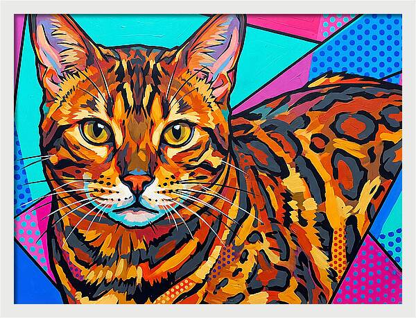 Bengal Cat In Vibrant Colors