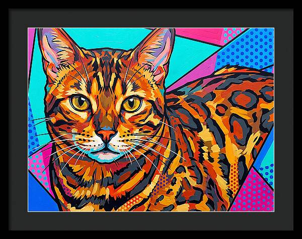 Bengal Cat In Vibrant Colors