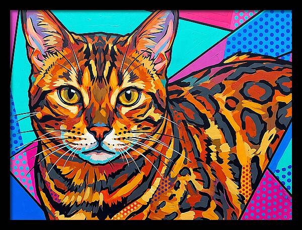 Bengal Cat In Vibrant Colors