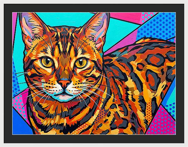 Bengal Cat In Vibrant Colors