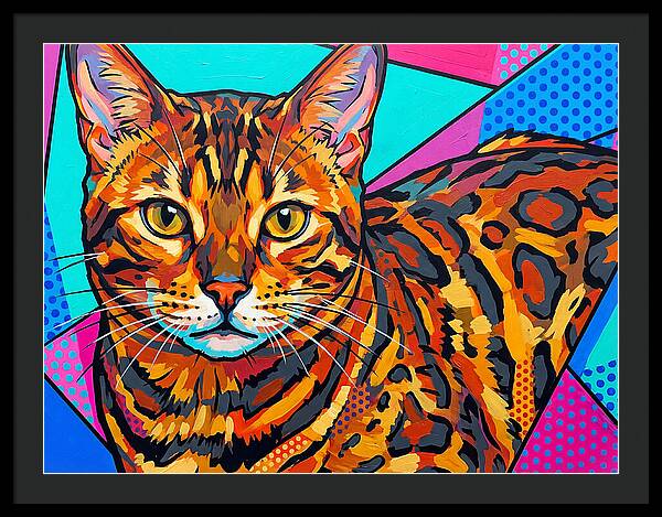 Bengal Cat In Vibrant Colors