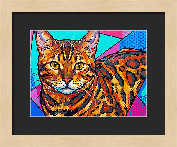 Bengal Cat In Vibrant Colors