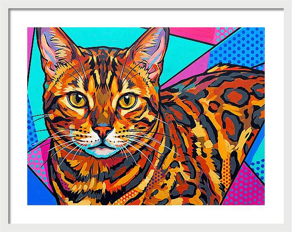 Bengal Cat In Vibrant Colors