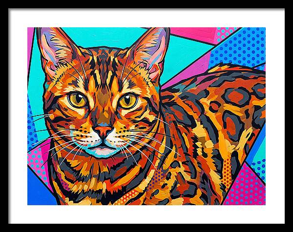 Bengal Cat In Vibrant Colors