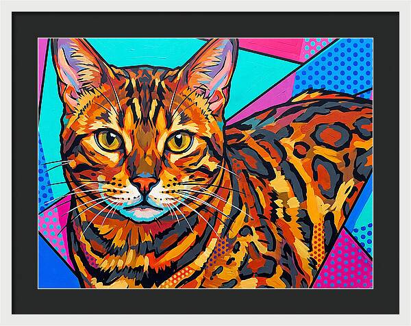 Bengal Cat In Vibrant Colors