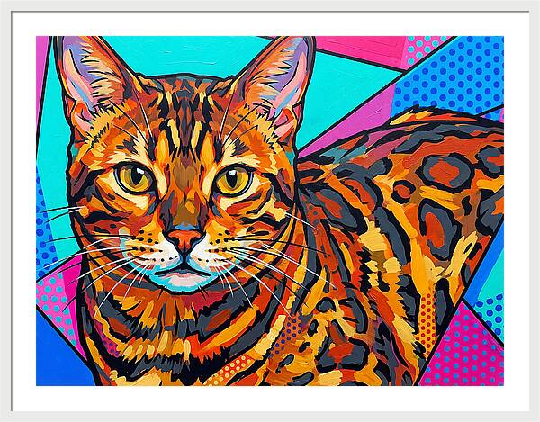 Bengal Cat In Vibrant Colors