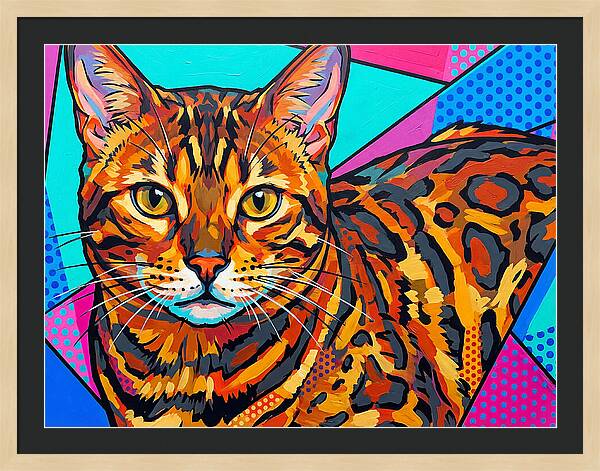 Bengal Cat In Vibrant Colors