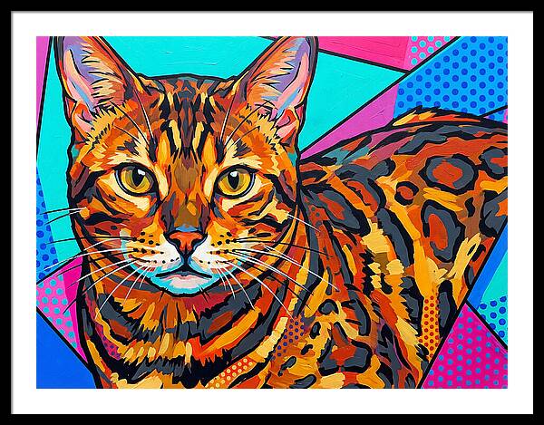 Bengal Cat In Vibrant Colors