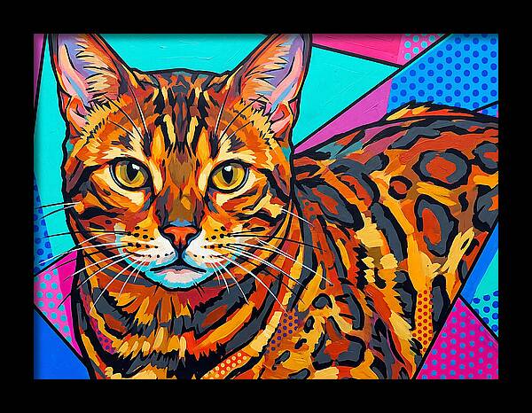 Bengal Cat In Vibrant Colors