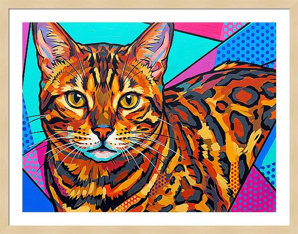 Bengal Cat In Vibrant Colors