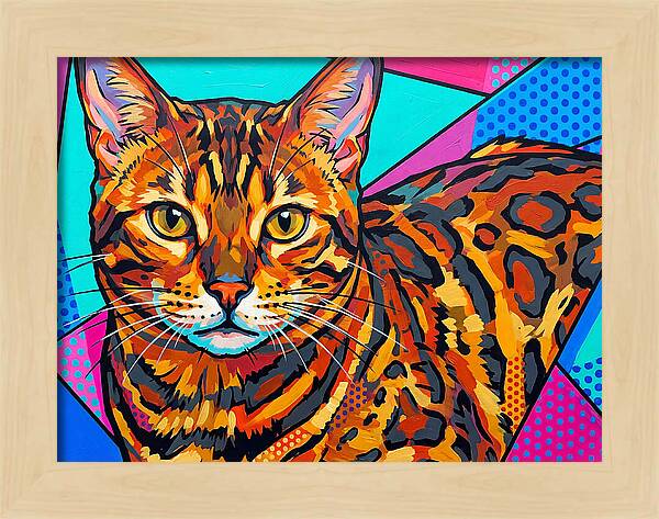 Bengal Cat In Vibrant Colors