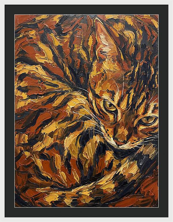 Bengal Cat In Warm Tones