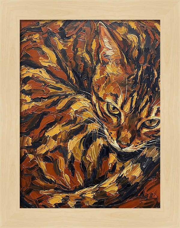 Bengal Cat In Warm Tones