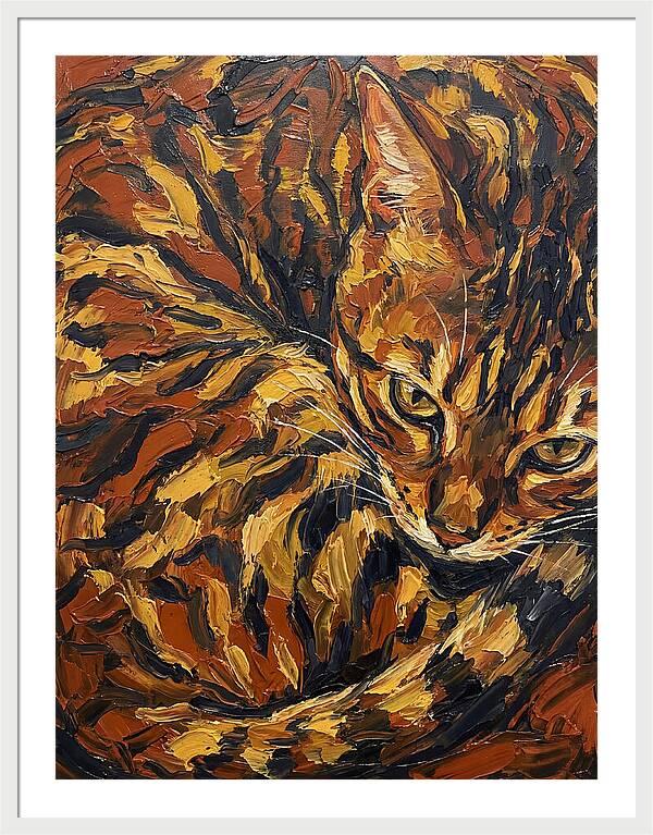 Bengal Cat In Warm Tones