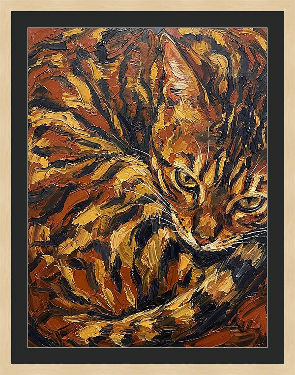 Bengal Cat In Warm Tones