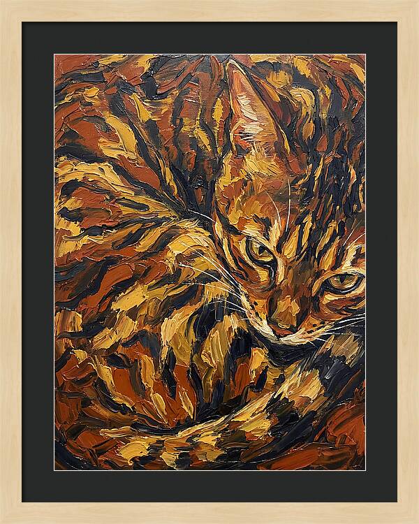Bengal Cat In Warm Tones