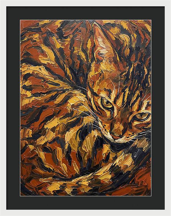 Bengal Cat In Warm Tones