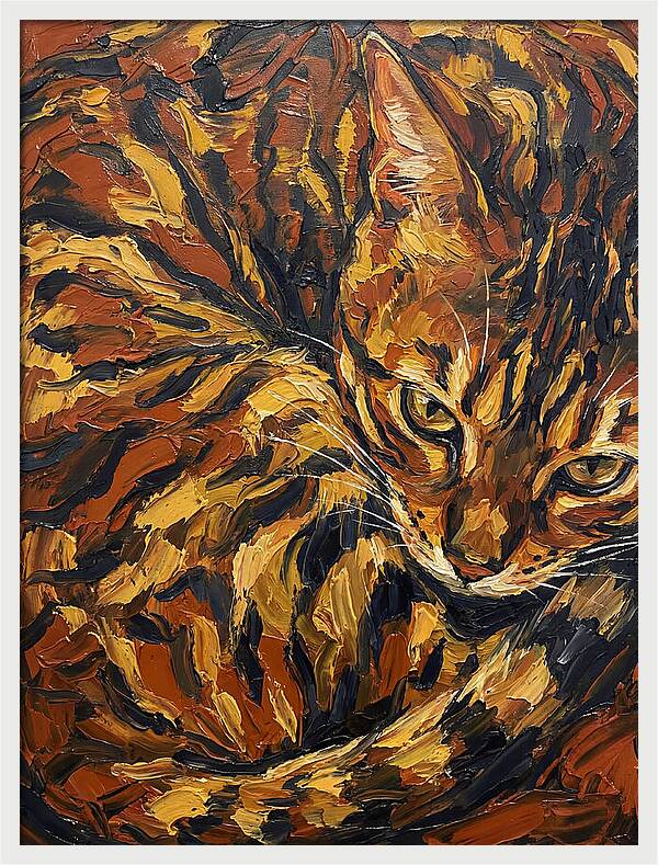 Bengal Cat In Warm Tones