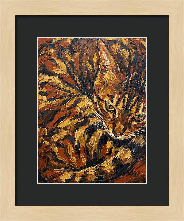 Bengal Cat In Warm Tones