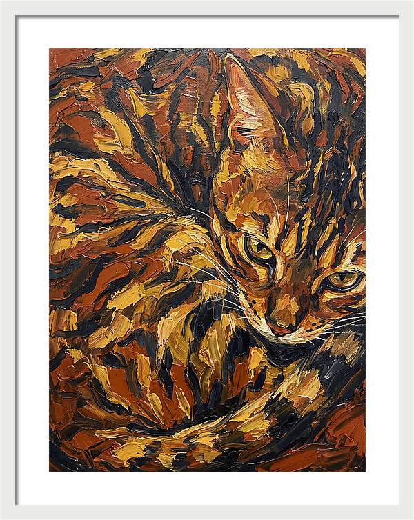 Bengal Cat In Warm Tones