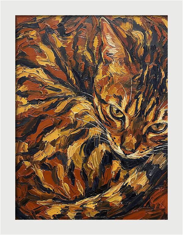 Bengal Cat In Warm Tones