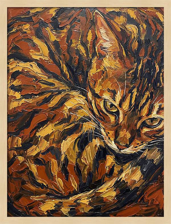 Bengal Cat In Warm Tones