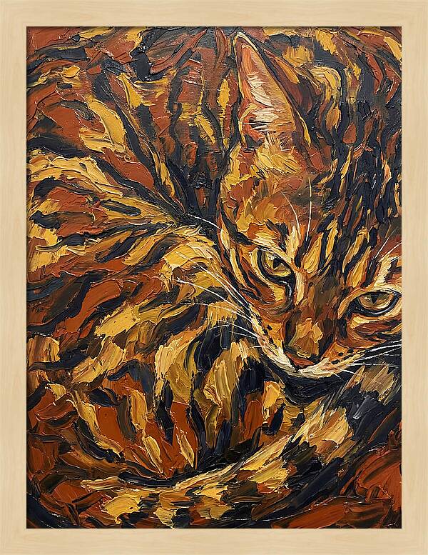 Bengal Cat In Warm Tones
