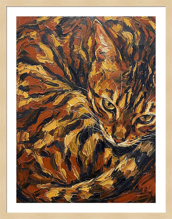 Bengal Cat In Warm Tones