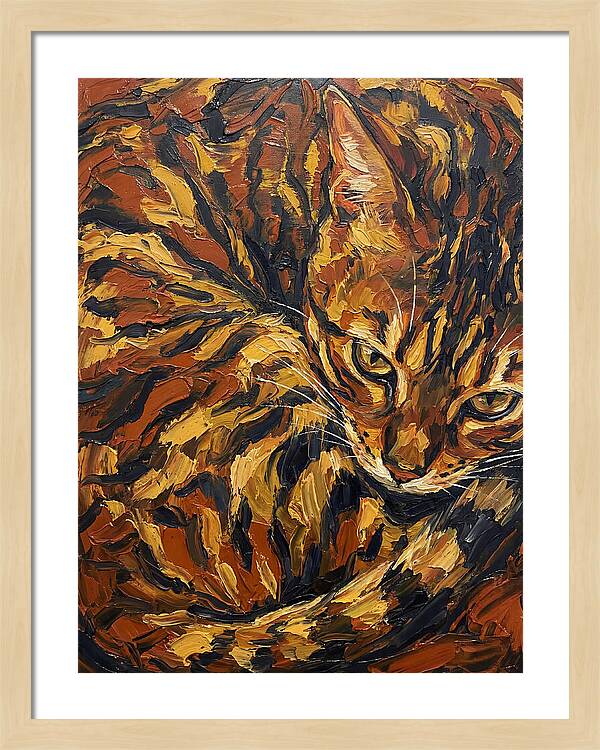 Bengal Cat In Warm Tones