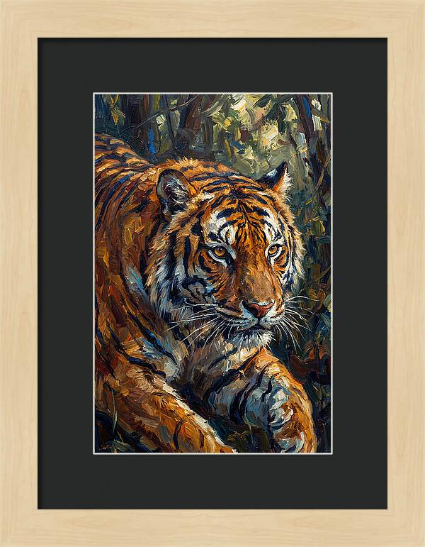 Bengal Tiger In Expressionist Style