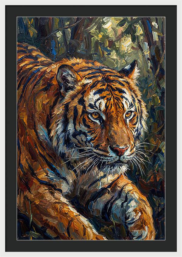 Bengal Tiger In Expressionist Style