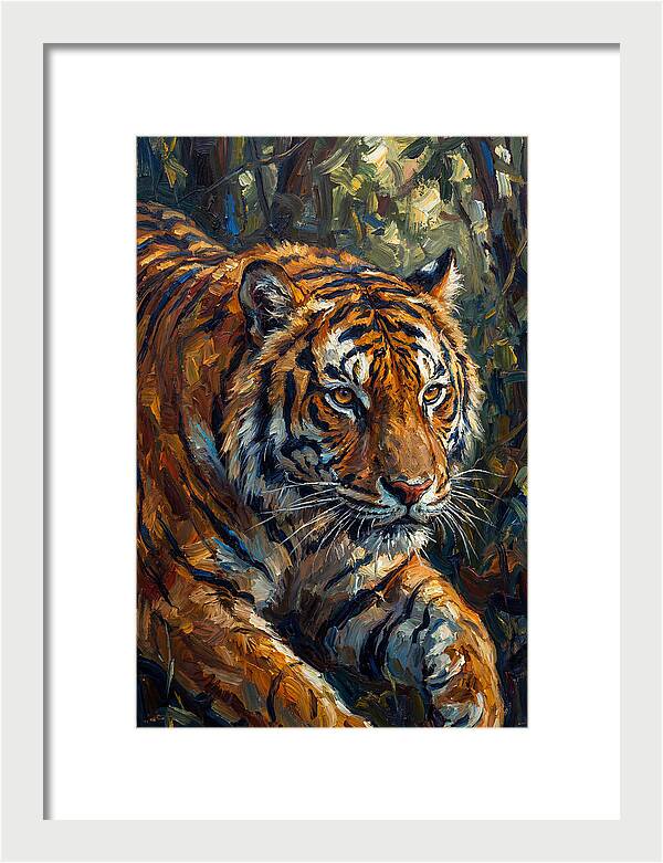 Bengal Tiger In Expressionist Style