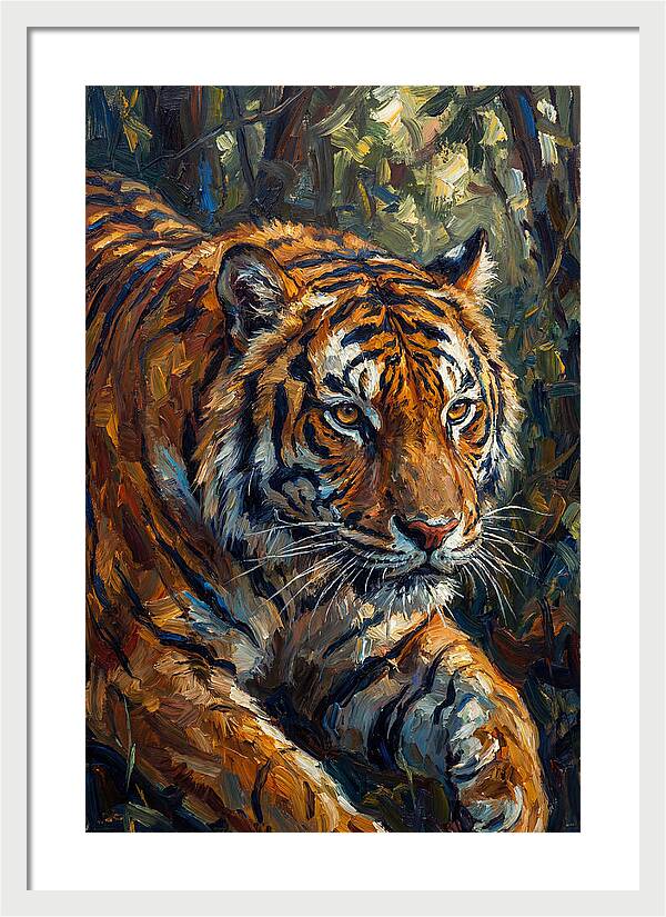 Bengal Tiger In Expressionist Style