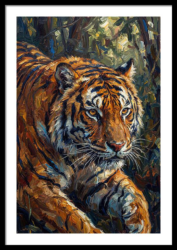 Bengal Tiger In Expressionist Style