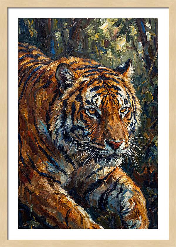 Bengal Tiger In Expressionist Style