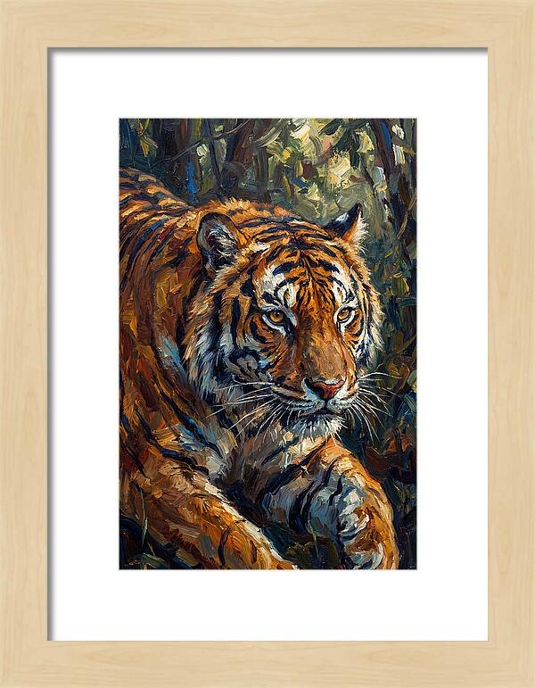 Bengal Tiger In Expressionist Style
