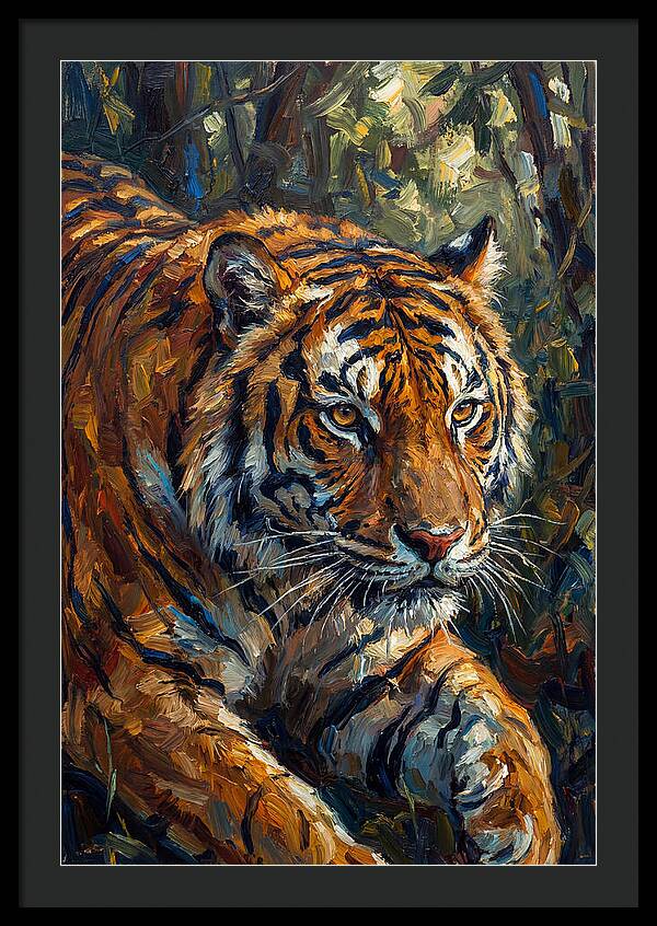 Bengal Tiger In Expressionist Style