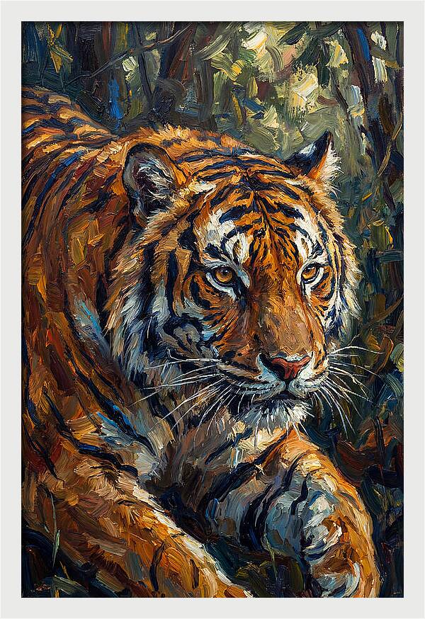 Bengal Tiger In Expressionist Style
