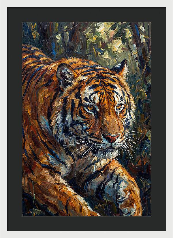 Bengal Tiger In Expressionist Style