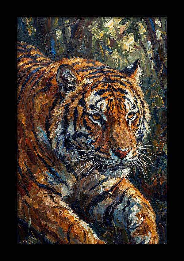 Bengal Tiger In Expressionist Style