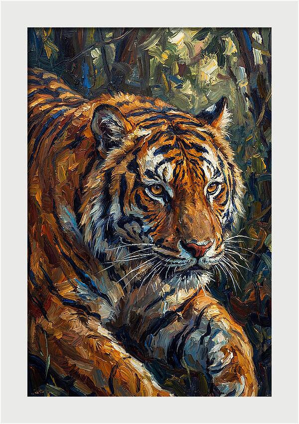 Bengal Tiger In Expressionist Style
