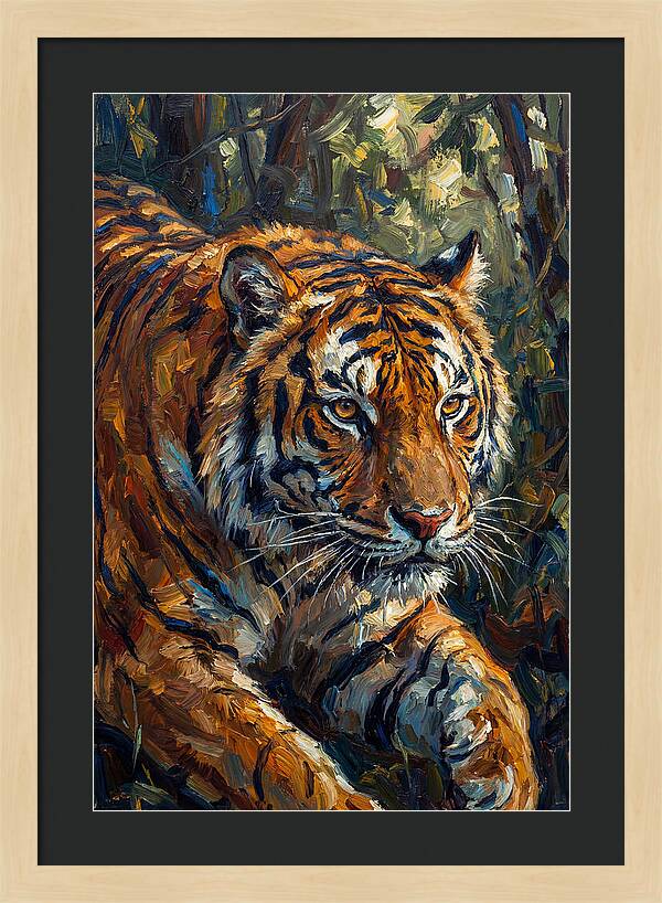Bengal Tiger In Expressionist Style