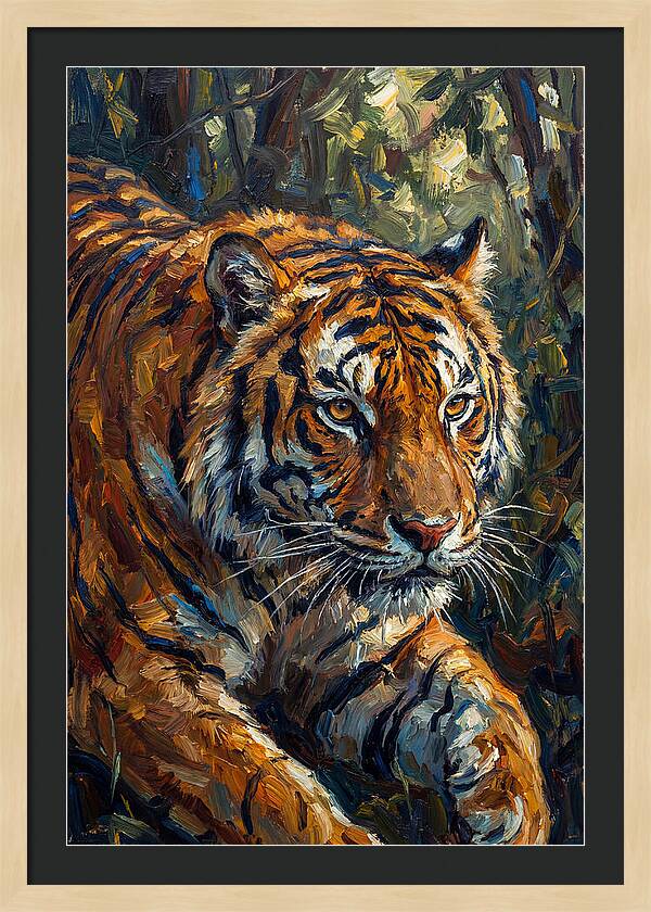 Bengal Tiger In Expressionist Style