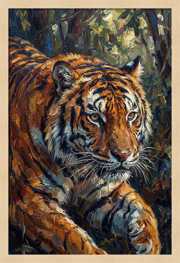 Bengal Tiger In Expressionist Style